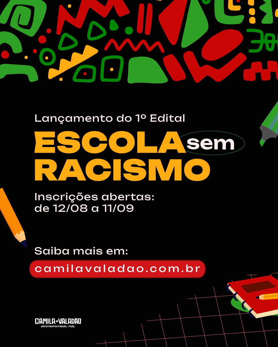 Escola sem racismo - Camila ValadãoCamila Valadão