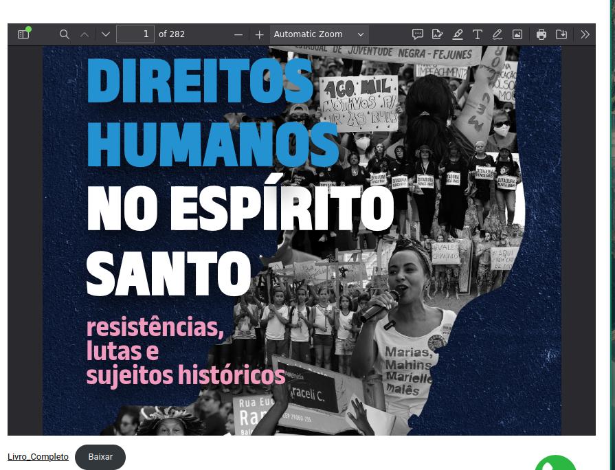Livro | “Direitos Humanos no Espírito Santo: resistências, lutas e sujeitos históricos”